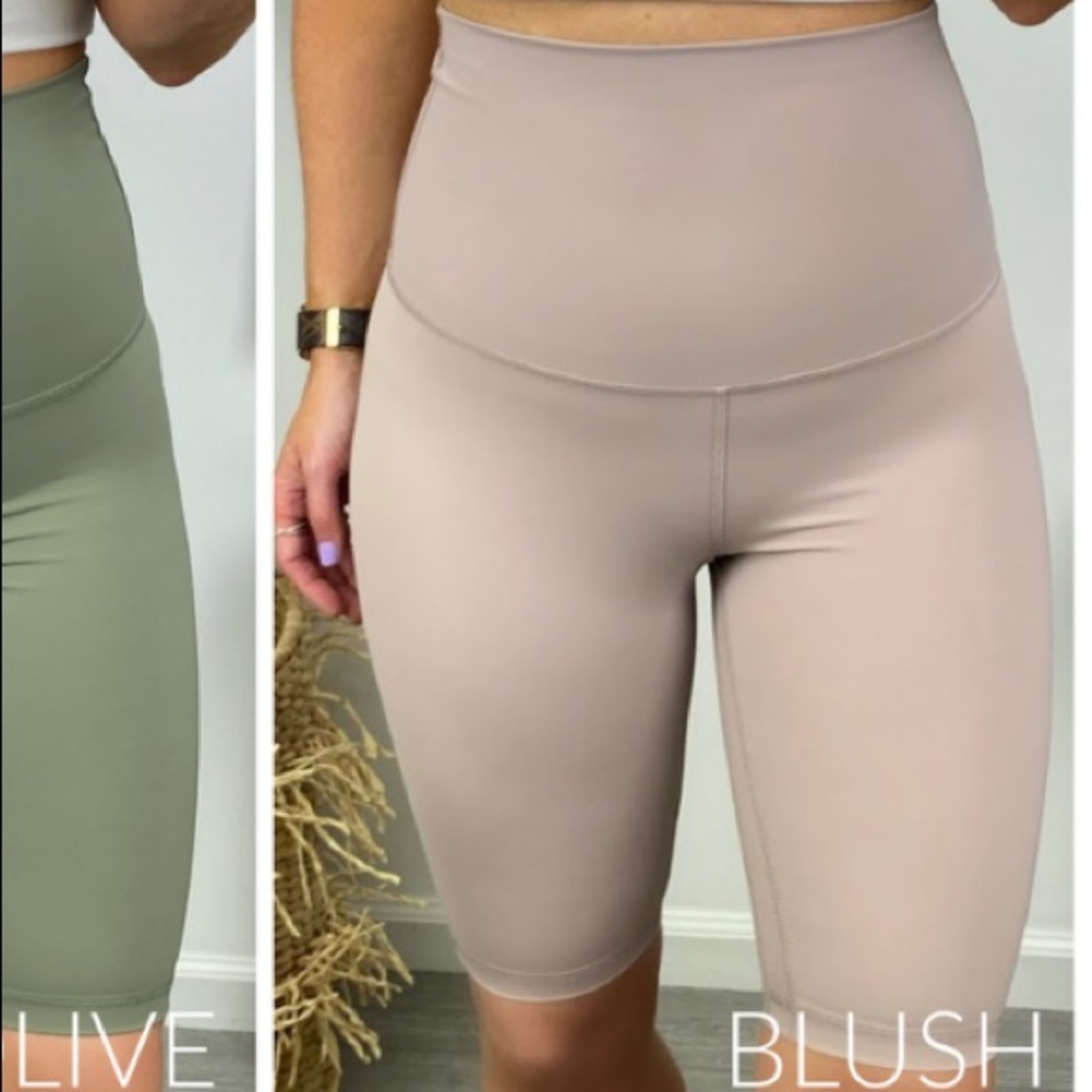 Blush High Waisted Biker Shorts NWT